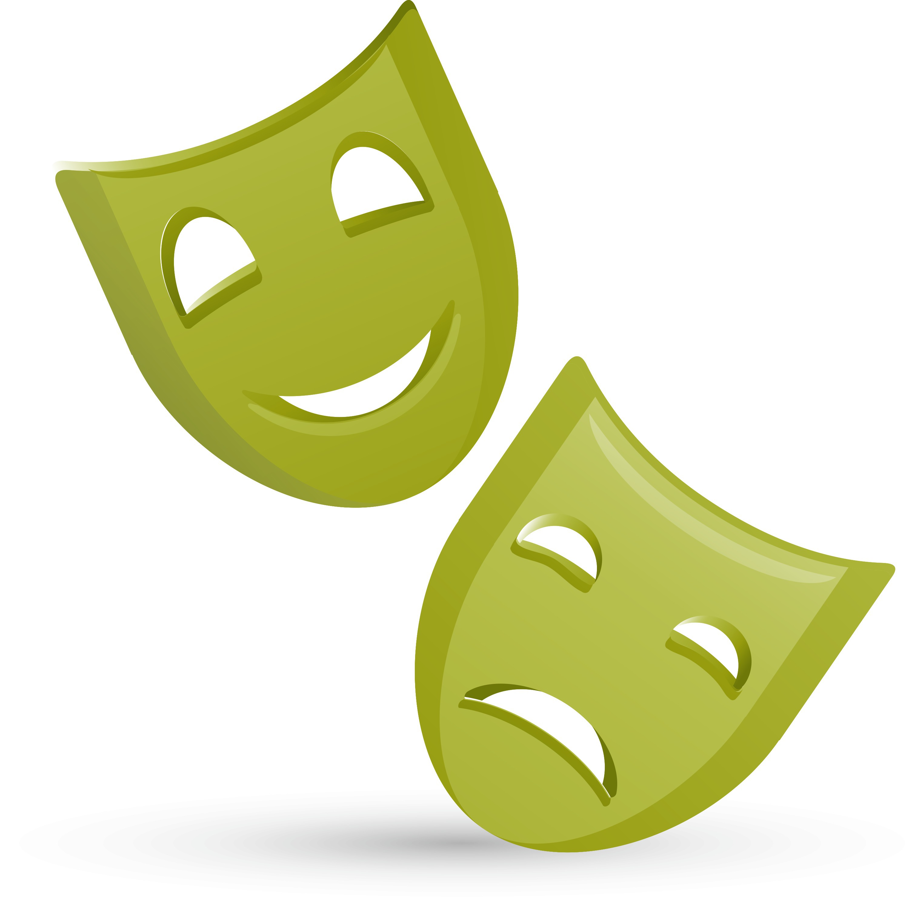 greek theatre masks clip art